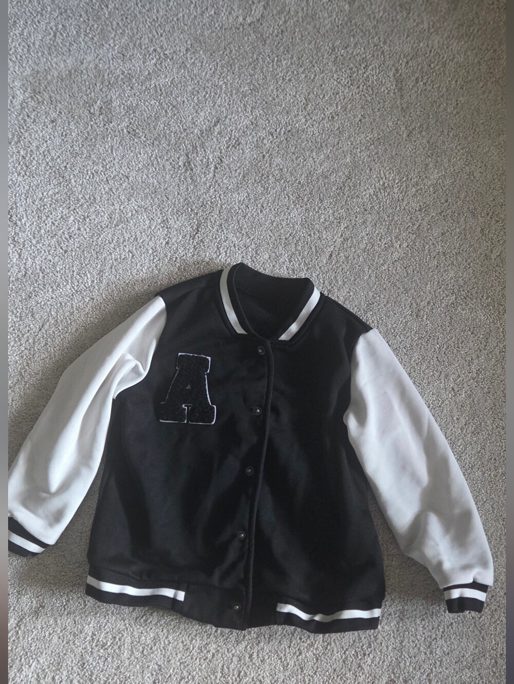 Black & White Kids Varsity Jacket - Unbranded